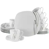 CreaTable Amelie Kaffeeservice 18-tlg. schwarz/grau