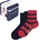 Unisex Kinder Socken Triple Pack K So Baumwolle gemustert 3 Paar Mehrfarbig Blue Red Mix 0019 31-34 31-34