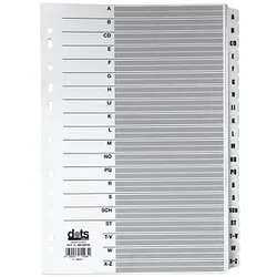 dots Ordnerregister Mylar Vollformat A-Z weiß 20-teilig, 1 Satz