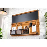riess-ambiente Wandboard HERITAGE 80cm natur, 1-tlg., Flur · Holz · Schlüsselbrett · 6 Haken · Kreidetafel braun|schwarz