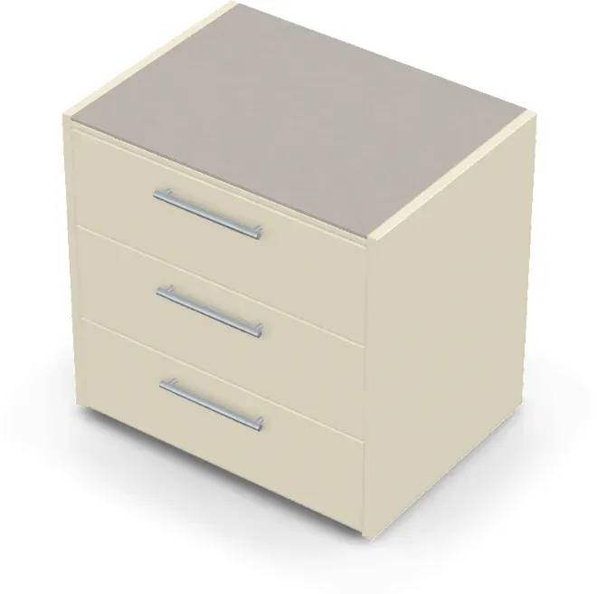 Brabura CT 90 Schubladenmodul - Pietra Di Luna / Perle Blanche / Silberner Griff
