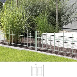 GAH Alberts Zierzaun 200 x 49,5 cm Silber/Stahl