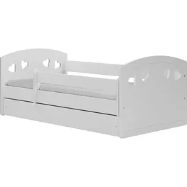 les tendances Kinderbett Julia 80 x 180 cm Holzwerkstoff lackiert weiß