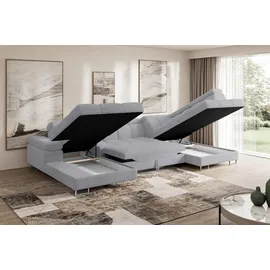 altdecor Ecksofa COMA U Cord 3-Sitzer Grau