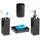 Relaxdays Badaccessoires-Set schwarz, 1 Set
