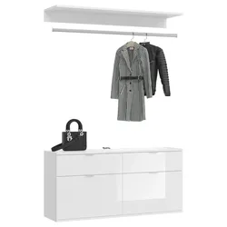 Garderobe Projekt X 2-tlg. ca. 120 cm Weiß