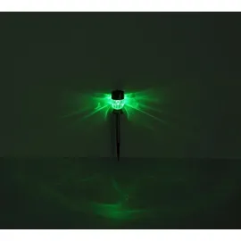 GLOBO Solarleuchte Edelstahl 2er Set Schwarz