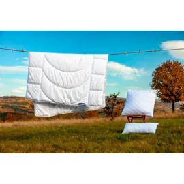 DUNLOPILLO Home Sommerdecke 155x220 cm | Leichte und Atmungsaktive Bettdecke - weiß,