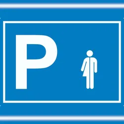 Transgender Parkplatz Aufkleber waagerecht A2 (420x594mm)