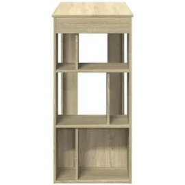 vidaXL Bartisch mit Regal 102 x 50 x 103,5 cm Braun