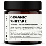 Erbology Bio Shiitake Pilzpulver 50 Portionen - 11% Beta-Glucane - Lentinula Edodes - Kleine Charge - Nachhaltig in Europa angebaut - Vegan - Nicht-GVO - Keine zusätzlichen Füllstoffe