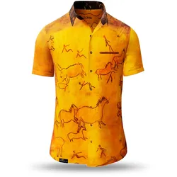 Sommerhemd Herren CAVEMAN – Höhlenmalerei – 100 % Baumwolle
