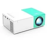 Mini Beamer, wepvo Beamer tragbarer Projektor Unterstützung 1080P tragbarer HD-Filmprojektor, Projektor im Freien für Heimkino, kompatibel mit Smartphone/Tablet/TV Stick/USB-Laufwerk (YG300Plus Max)