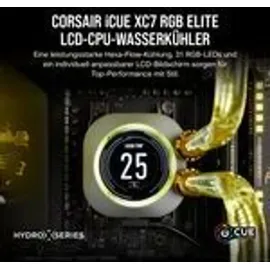 Corsair iCUE XC7 RGB ELITE LCD CPU-Wasserkühler, CPU-Kühler – Stealth Grey