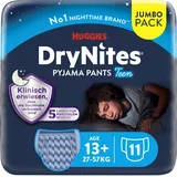 DryNites Huggies DryNites Nachtwindeln Jungen ab 13 bis ca. 17 Jahre (48-60 KG), 33 Stück (3x11), Jumbo-Monatspack, Windel-Pants XL