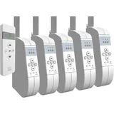 WIR elektronik, eWickler Standard 5 Fenster Funk-Set, eW930-F, 5x elektrischer Gurtwickler + 1x Fernbedienung FB-9, für 17-23 mm