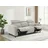 OTTO home 3-Sitzer OTTO HOME "SKAANE Struktur-Sofa, 229 cm, manuelle-u. elektrische Relaxfunktion", grau (hellgrau), B:229cm H:100cm T:100cm, 100% Polyester, Sofas, Relax-Funktion in 2 Sitzen, Kopfteilverstellung, Federkernpolsterung