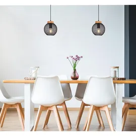 GLOBO Hängeleuchte Pablo 1-flammig Metall Schwarz matt