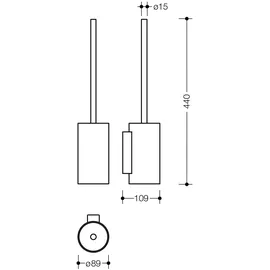 Hewi WC-Bürstengarnitur System 162 Edelstahl matt