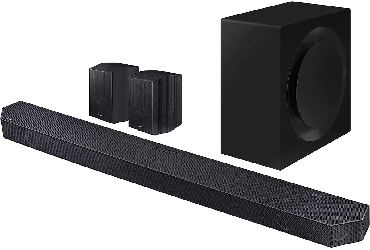 SAMSUNG Soundbar HW-Q990C/ZF - Dolby Atmos Wireless, Q-Symphony Gen II, 11.1.4 Kanäle, SpaceFit Sound+ und Sprachassistenten kompatibel