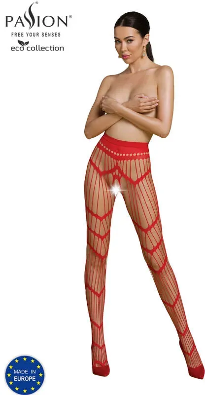 PASSION  Eco Collection  Bodystocking Eco S006 - Rot