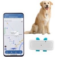 TKMARS 4G GPS Tracker Hund Tracker Hund mit Akustischem und Optischem Alarm, SOS Kostenlose Anwendungen Kein Abonnement Erforderlich, Ip66 Wasserdicht