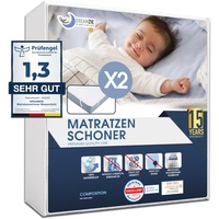 Matratzenschoner 70x140 Baby Wasserdicht (2er-Set) Oeko-TEX Zertifiziert von Dreamzie - Nässeschutz Atmungsaktive