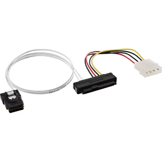InLine SAS Anschlussk., SFF-8087/SFF-8482+Strom, einz. SAS HDD an Contr., 0,5m