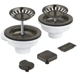 Grohe Universal Ablaufset mit Excenter für 2 Becken, 40998AL0,