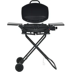 vidaXL Gasgrill Tragbar mit Kochzone Schwarz