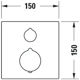 Duravit C.1 Wannenthermostat Unterputz Chrom