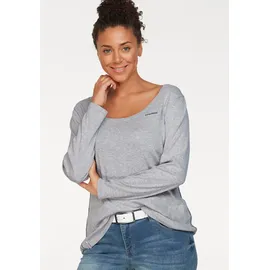 KangaROOS Langarmshirt Packung, 2er-Pack, 2 Stk. Langarm, unifarben oder meliert, Rundhalsausschnitt, blau