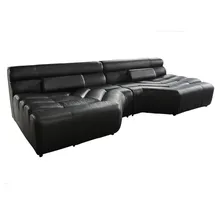 KAWOLA Big Sofa TARA Wohnlandschaft Leder schwarz