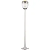 GLOBO Außenleuchte Stehlampe Standleuchte Garten Edelstahl Sockelleuchte Außen, IP44, 1x LED 11W 750Lm warmweiß, DxH 15x99 cm