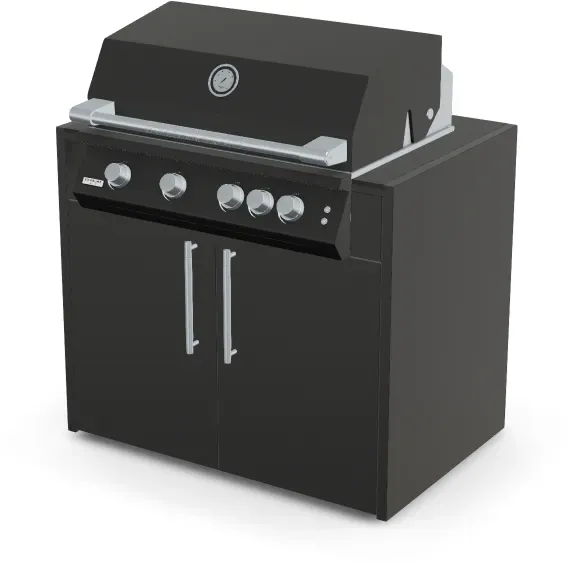 Brabura Fusion 400 RM Modul | Neustes Edelstahlmodell - Nero Zimbabwe / Anthrazit / Silberner Griff