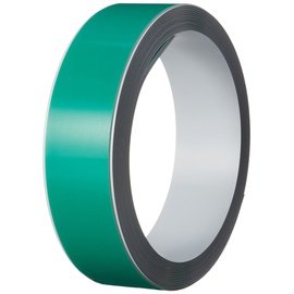 Durable Magnetband (selbstklebend, 3,5 cm x 500 cm), weißes Band mit grüner Schutzfolie, 471502