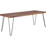 FineBuy Esstisch Massiv Esszimmertisch Holztisch Sheesham Holz Tisch