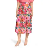 Vera Mont Maxirock Damen Floral Gelb/Pink 38