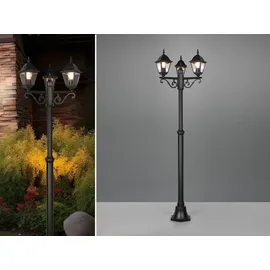 meine wunschleuchte Laterne Aluminium Höhe 200 cm 3-flammig schwarz