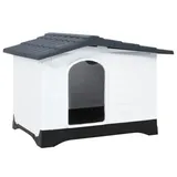vidaXL Hundehütte Grau 90,5 X 68 X 66 cm, Polypropylen