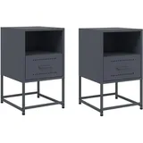 vidaXL Nachtschrank 36 x 39 x 60,5 cm Anthrazit