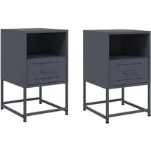 vidaXL Nachtschrank 36 x 39 x 60,5 cm Anthrazit