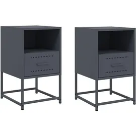 vidaXL Nachtschrank 36 x 39 x 60,5 cm Anthrazit