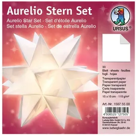 Ursus Faltblätter Aurelio Stern Transparentpapier 15 x 15 cm 33 Blatt