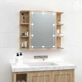 vidaXL Sonoma Eiche 70 cm braun mit LED