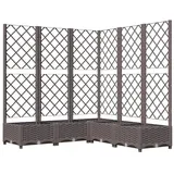 vidaXL Pflanzkübel mit Rankgitter Braun 120x120x121,5 cm PP