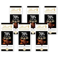 LINDT 6x Edelbitter Intensiv Schokolade Tafel Excellence 70% Cacao je 100g