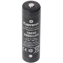 Keeppower IMR18650 Akku 2900mAh, Abmessungen 66,5 x 18,5mm