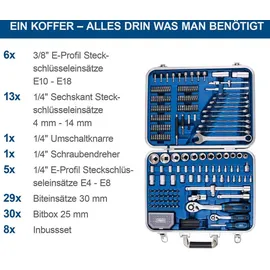 SCHEPPACH Werkzeugkoffer TB235 233-tlg. blau 43,2 x 34,7 x 10,2 cm