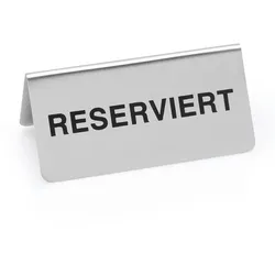 36x Reserviertschild Chromnickelstahl Tischschild